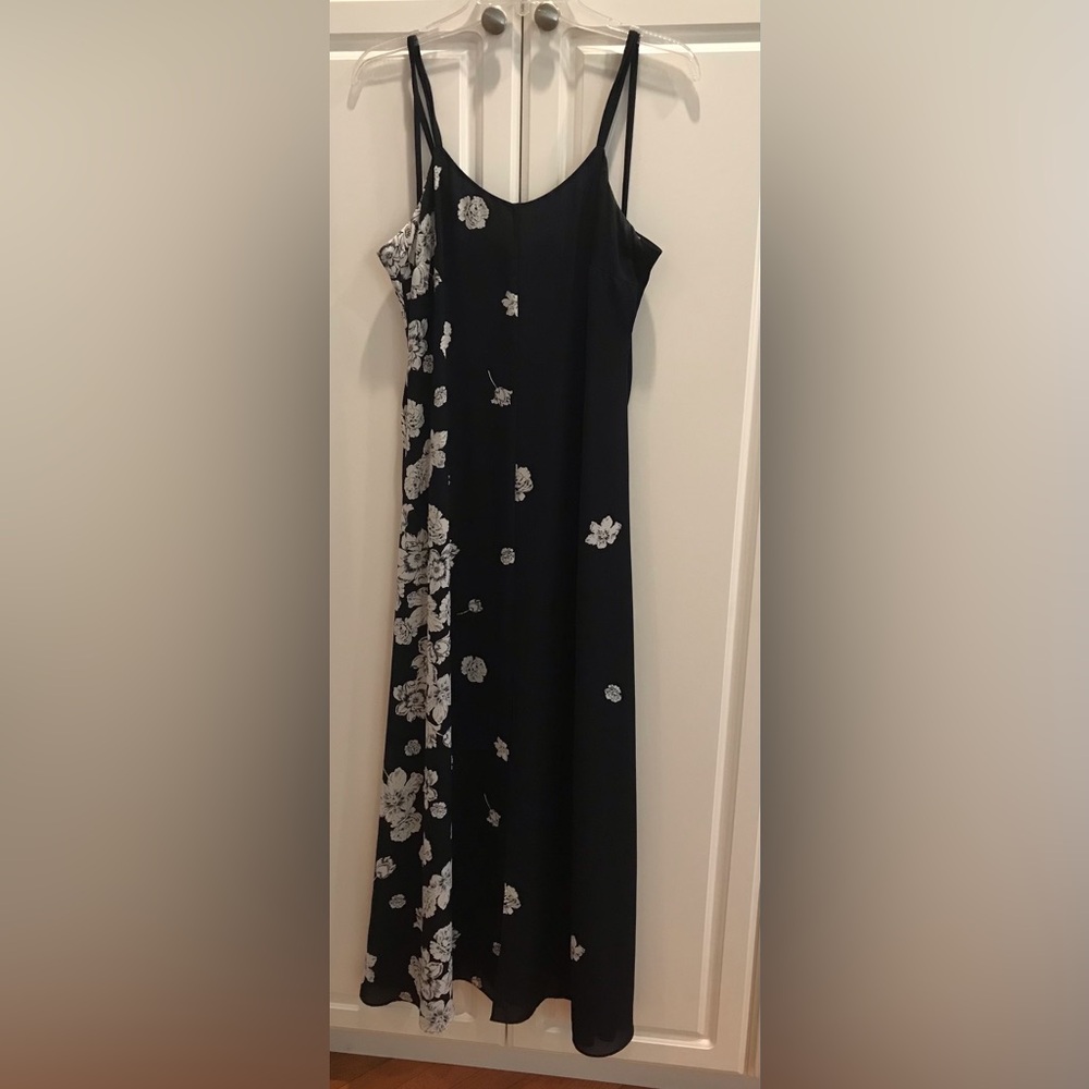 Long navy summer dress 4p